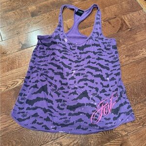 Fox Purple and Black Racerback Tank